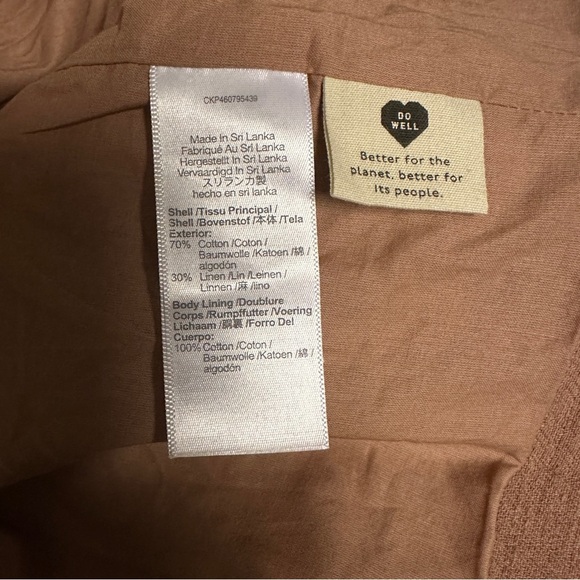 Madewell Larsen Tan Gauze Cotton & Linen Relaxed Blazer Size Medium - Picture 6 of 8